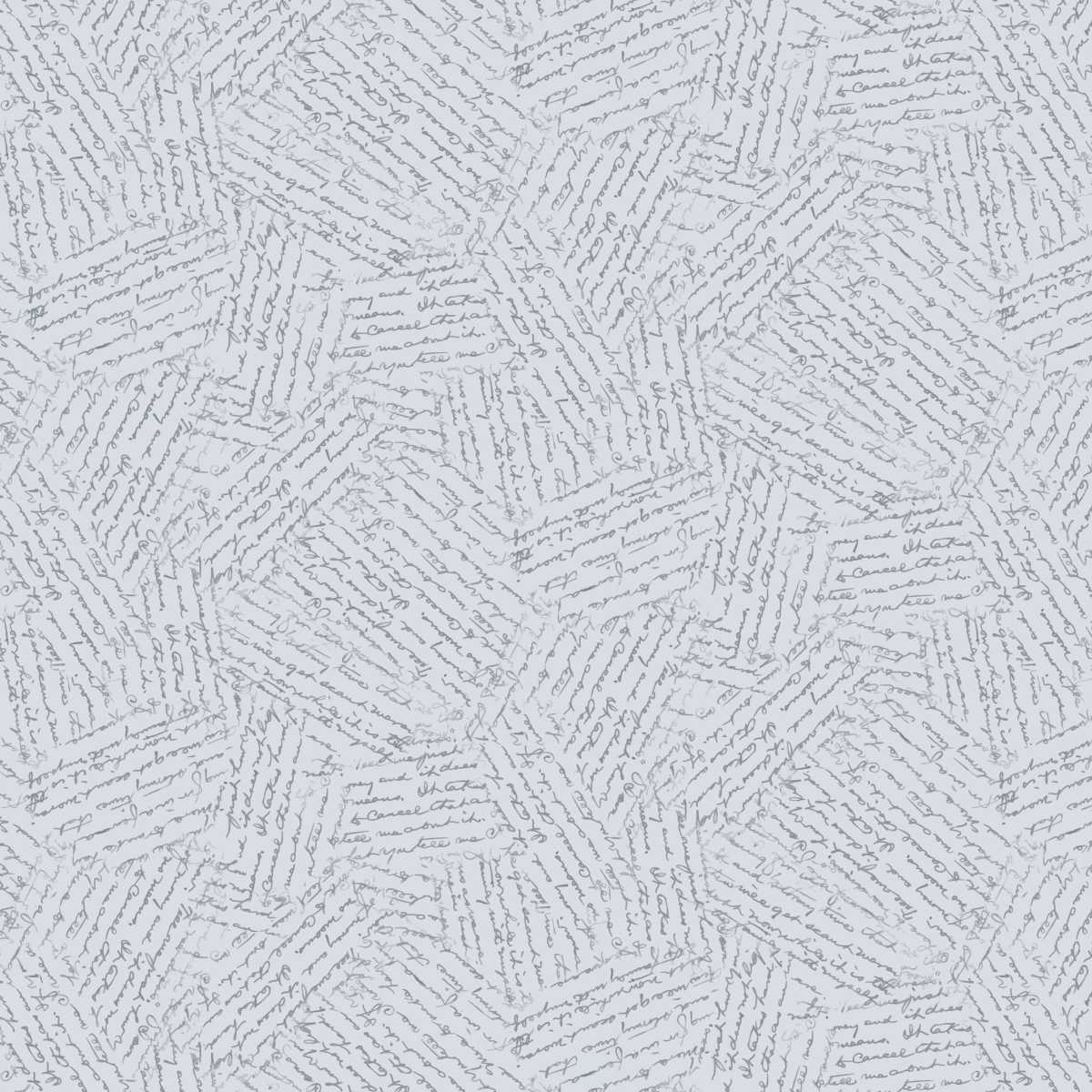 Kindly Yours Silver Blue Cursive 6601