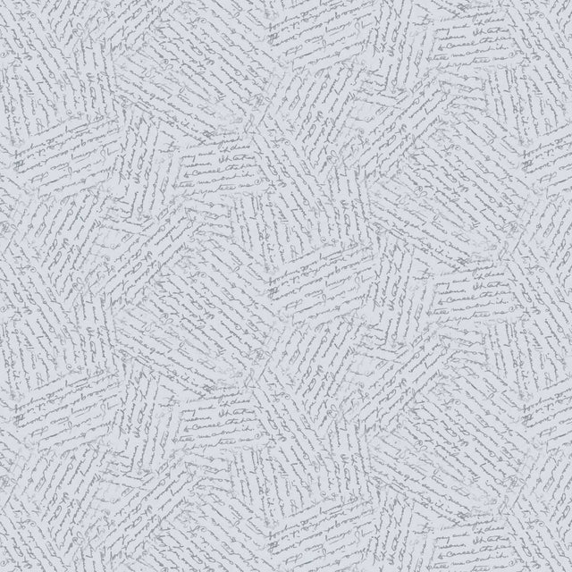 Kindly Yours Silver Blue Cursive 6601