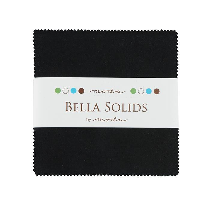 Bella Solids Fabric Charm Pack Black