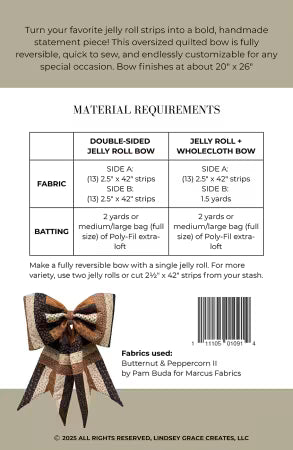 The Big, Giant Quilted Jelly Roll Bow Class