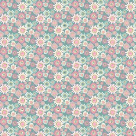 Le Petit Escargot Teal Sunny Daisies 6435