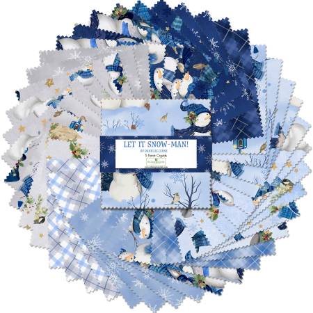 Let It Snow-Man 5in Squares  42pcs