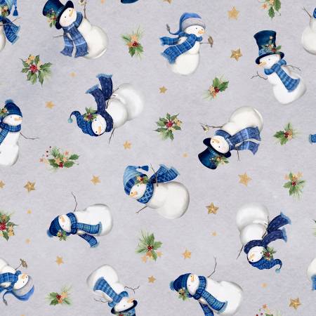 Let It Snow-man Snowmen Toss Gray 806124