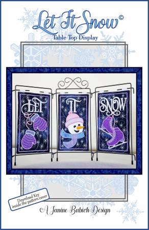 Let It Snow Table Top Display Machine Embroidery