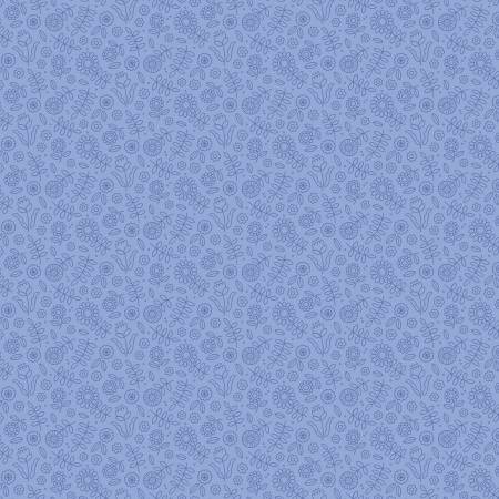 Little Darlin Tonal Floral Periwinkle 5572