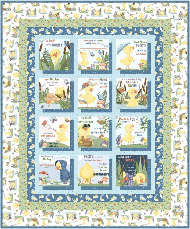 Lucky Duck Book Panel Quilt Kit