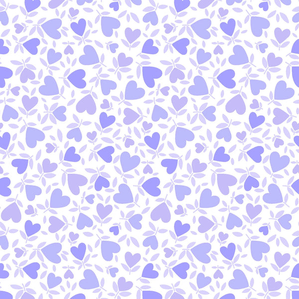 Playtime Flannel Hearts Purple