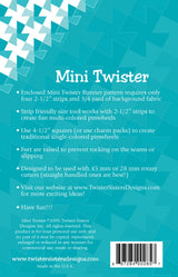 Mini Twister Pin Wheel Tool and Table Runner Pattern