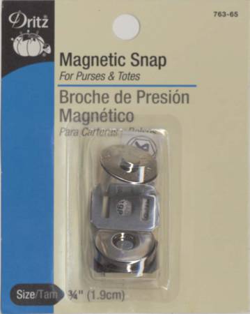 Magnetic Snap Nickel Finish 3/4in