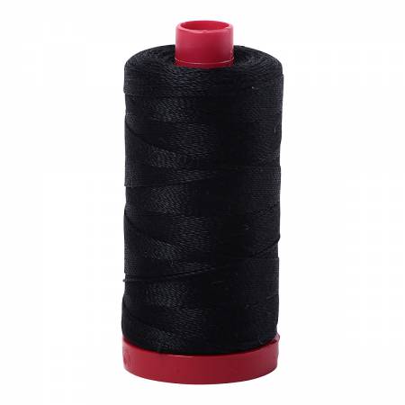 Mako Cotton Embroidery Thread 12wt 356yds Black