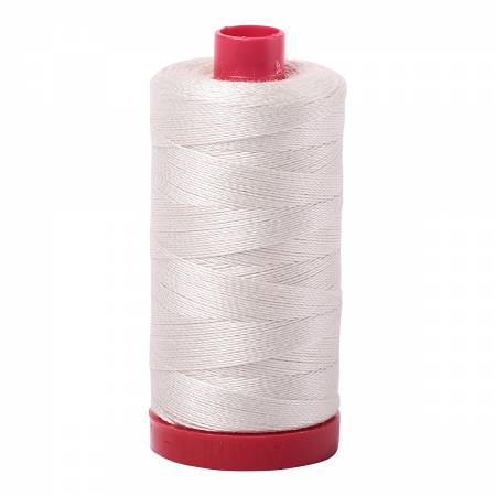 Mako Cotton Embroidery Thread Solid 12wt 356yds Silver White