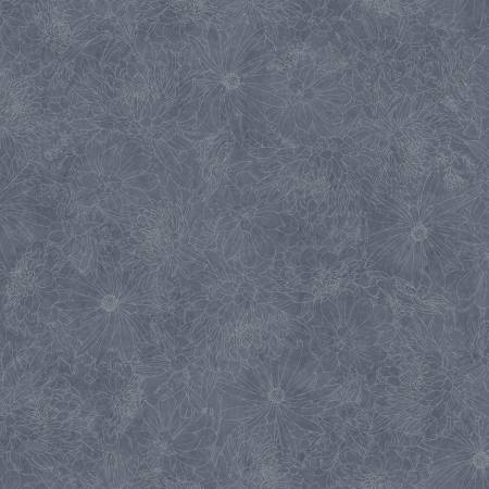 Medium Gray Floral 108in Wide 6W120