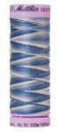 Mettler 9811 Silk-Finish 50wt Variegated Cotton Thread 109yd/100M Clear Sky