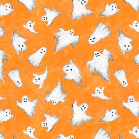Midnight Hauntings Orange Ghost All Over 805108