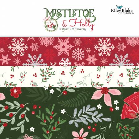 Mistletoe & Holly 5in Squares 42pcs/bundle