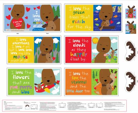 Multi I Love You Moose Book 36" 5123