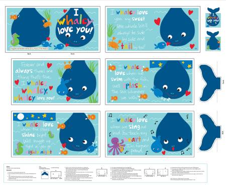 Multi I Whaley Love You Book Panel 6441