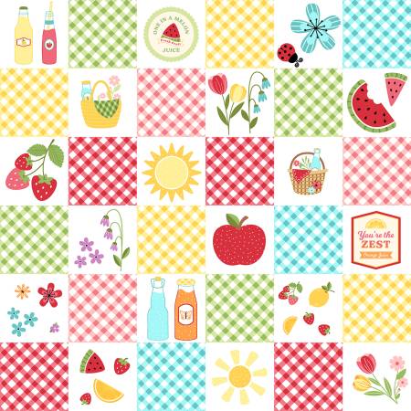 Multi Picnic Quilt Canvas 6239