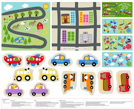 Multi Things that Go Play Mat and Book 36" 5121