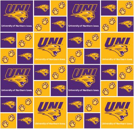 NCAA Northern Iowa Block Cotton IWN020