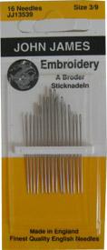 Needle Embroidery Hand Sz 3/9 JJ135 39 John James#12
