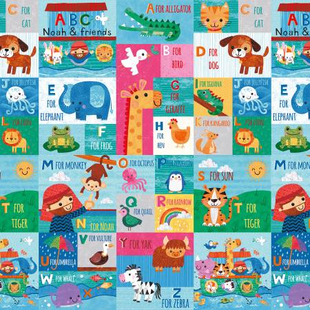 Noah and Friends Multi Patchwork 6229