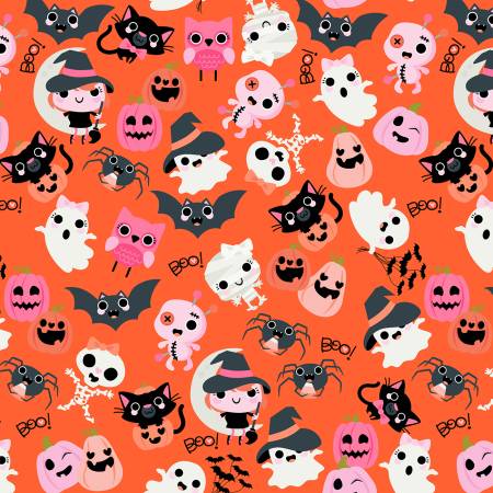 Not Scary Orange Boos With Bows 806105