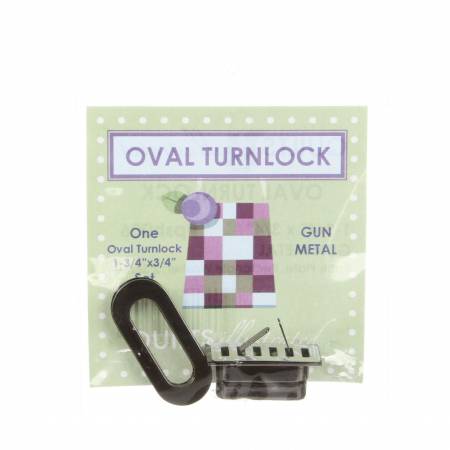 Oval Turnlock-Shiny Gun Metal