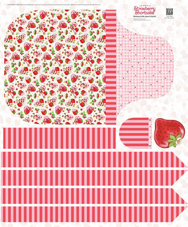 The World of Strawberry Shortcake Adult Apron Panel