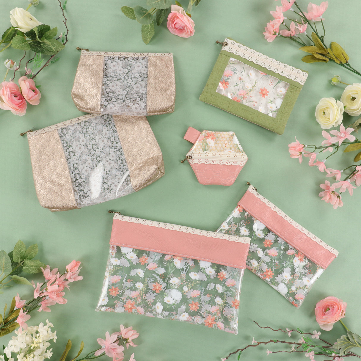 Kimberbell Peek-A-Bloom Zipper Pouches