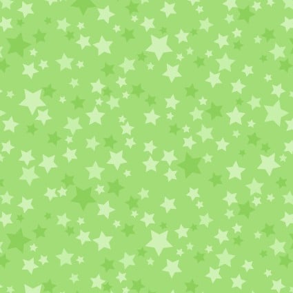 Playtime Flannel Green Stars 5F119