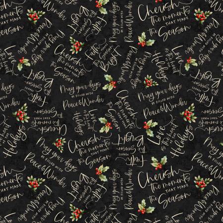 Poinsettia Radiance Word Toss Black 806230