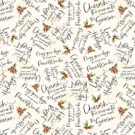 Poinsettia Radiance Word Toss Cream 806229