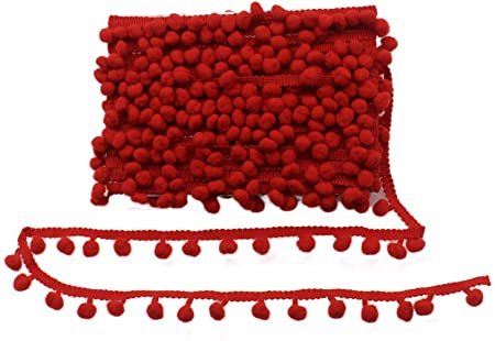Pom Pom trim small red