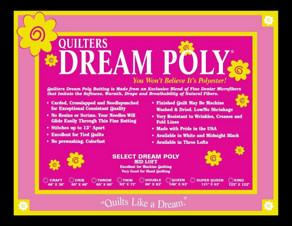 Quilters Dream Black Poly Queen