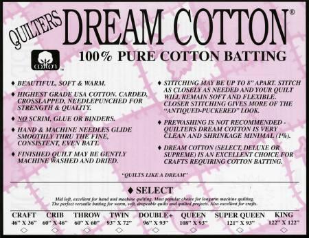Quilters Dream Cotton Select Twin Size 93 x 72