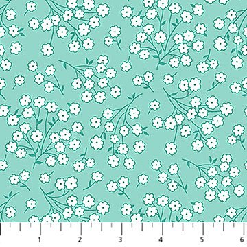 Quilting In Bloom Baby's Breath Turquoise Multi 6551