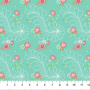 Quilting In Bloom Feather Floral Turk Multi 6548