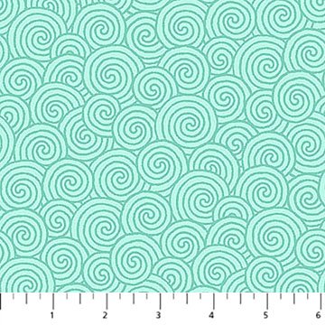 Quilting In Bloom Scroll Blender Lt Turquoise Multi 6554