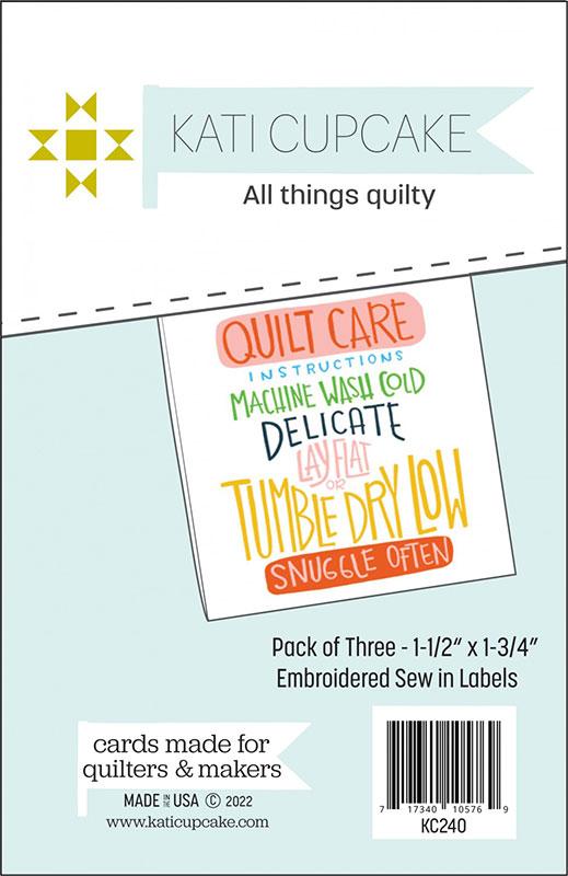 Sew in Labels Quilt care KC240 Kati Cupcake#1
