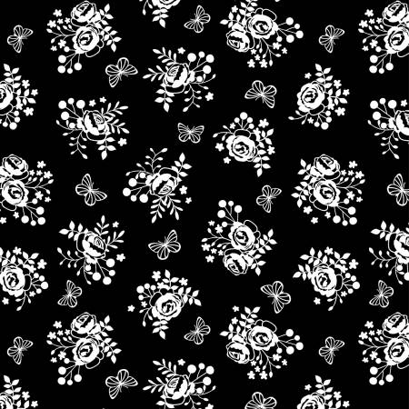 Shadow Blooms Black Bouquet Toss 5343