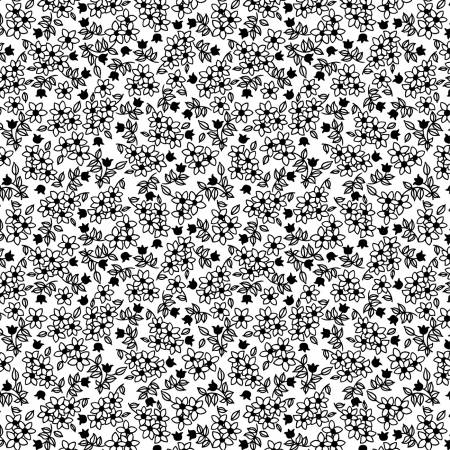 Shadow Blooms White Small Floral 5348
