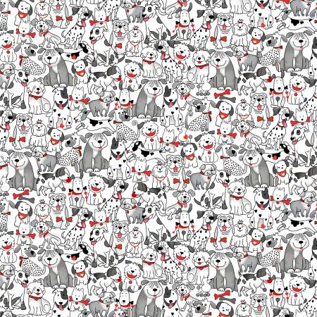 Smiling Dogs White 5603