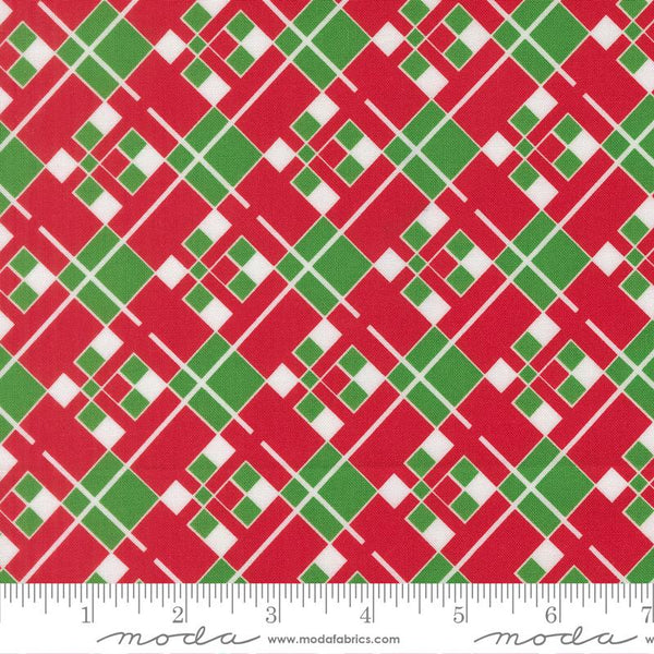 Snow Time Poinsettia Red Plaid 805223