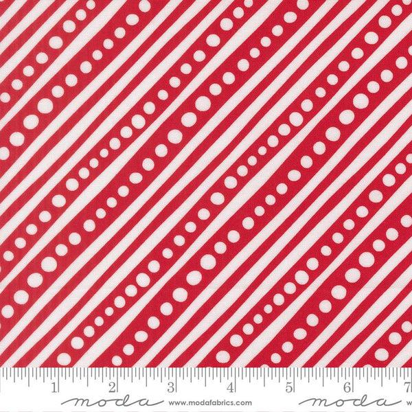 Snow Time Poinsettia Red Stripe Dot 805215