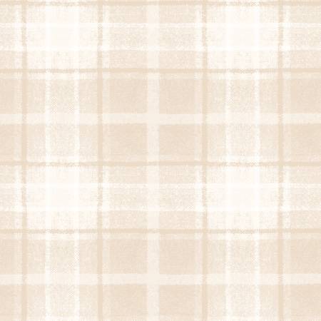 Snowtop Mountain Cream Big Plaid Flannel 6F140