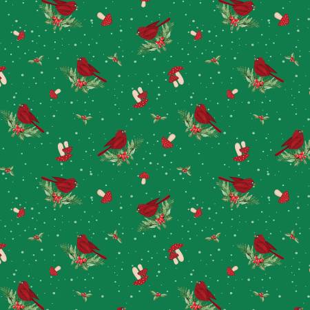 Snowy Gnomies Cardinals Green 806116