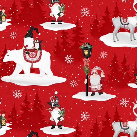 Snowy Gnomies Scenic Gnomes Red 806114