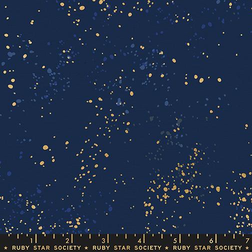 Speckled Canvas Metallic Navy 6541
