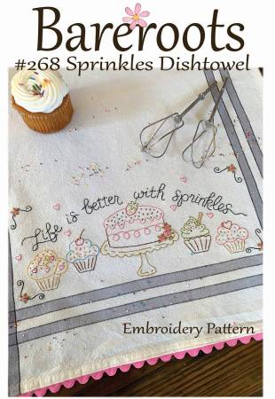 Sprinkles Embroidery Dishtowel Pattern